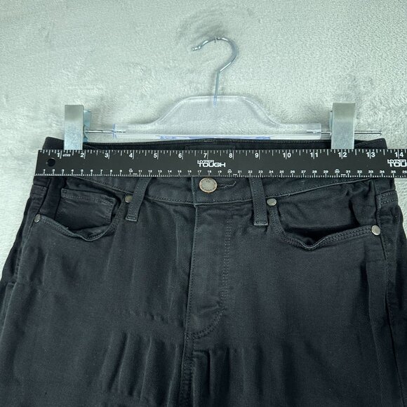 Paige Hoxton Ultra Skinny Jeans Womens Size 26 Mid Rise Dark Wash Black - Picture 7 of 12